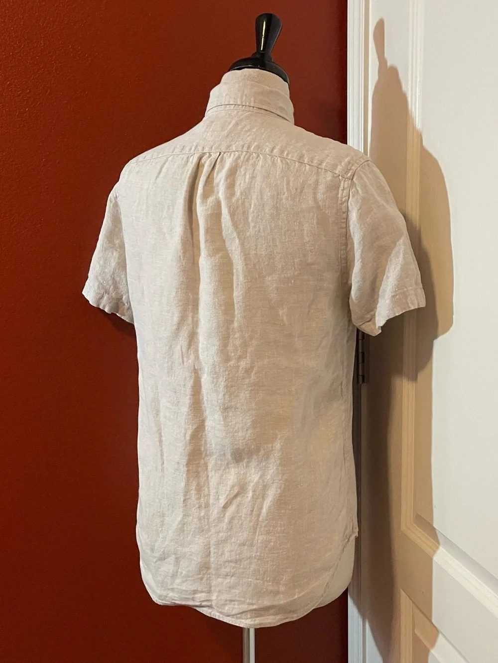 J Crew Men’s Classic Baird McNutt Irish Linen Button Down Short Sleeve Shirt